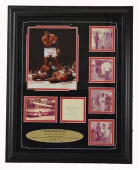 Muhammad Ali Vintage Signed Display with Original Color Snapshot Photographs
